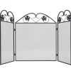 Houtkachel- & Haardaccessoires*vidaXL Haardscherm 3 panelen ijzer zwart