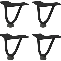 Tafelaccessoires*vidaXL Haarnadelpoten voor Salontafel 4 st 10 cm massief staal Zwart