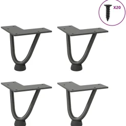 Haarnadelpoten voor Salontafel 4 st 10 cm massief staal kleurig>vidaXL Sale