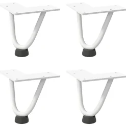 Tafelaccessoires*vidaXL Haarnadelpoten voor Salontafel 4 st 10 cm massief staal Wit