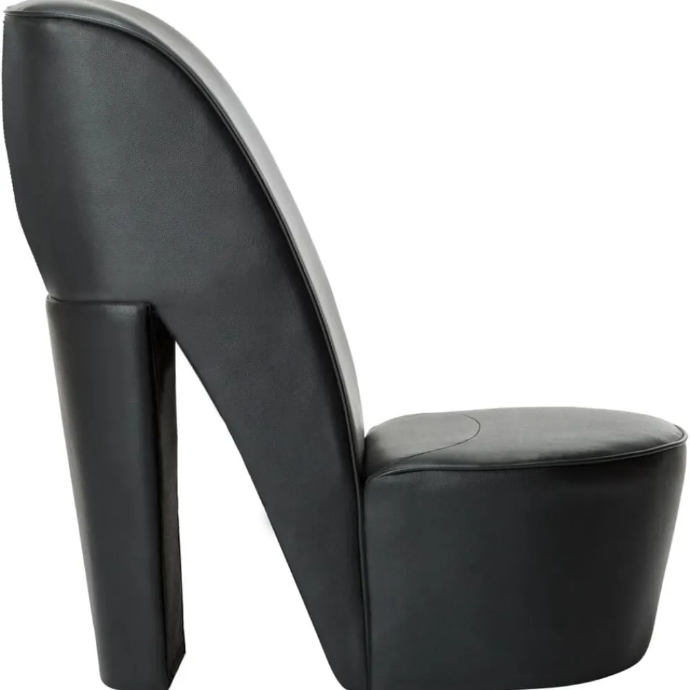 Stoelen*vidaXL Hakstoel kunstleer Zwart