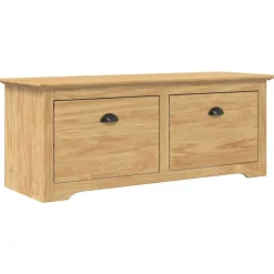Bankjes*vidaXL Hal bank BODO 118 x 40 x 50 cm Bewerkt hout Honingbruin