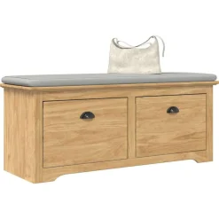 Bankjes*vidaXL Hal bank BODO 118 x 40 x 50 cm Bewerkt hout Honingbruin