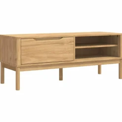Bankjes*vidaXL Hal bank FLORO 115 x 40 x 45 cm Massief Vurenhout Wasbruin