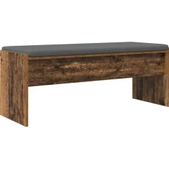 Halbank met kussen Oudhout 103 x 38 x 40 cm>vidaXL New