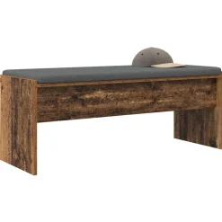 Halbank met kussen Oudhout 103 x 38 x 40 cm><noscript><img width=
