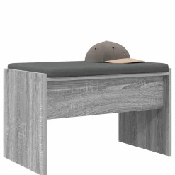 Bankjes*vidaXL Halbank met kussen 63 x 38 x 40 cm Grijs sonoma