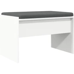 Bankjes*vidaXL Halbank met kussen 63 x 38 x 40 cm Wit