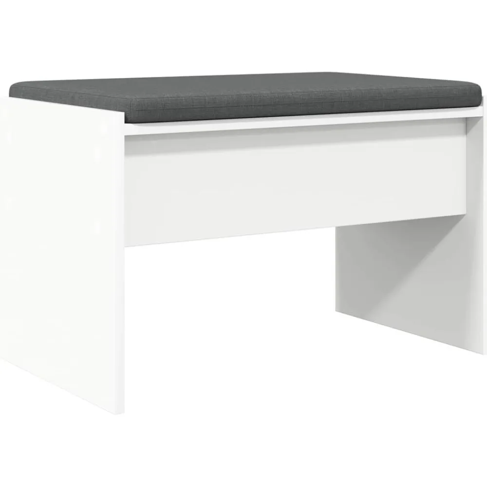 Bankjes*vidaXL Halbank met kussen 63 x 38 x 40 cm Wit