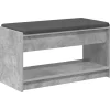 Halbank met kussen met plank Beton Grijs 83 x 38 x 45 cm>vidaXL Clearance