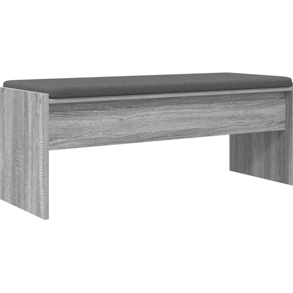 Bankjes*vidaXL Halbank met kussen 103 x 38 x 40 cm Grijs sonoma