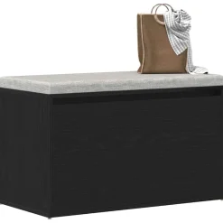 Bankjes*vidaXL Halbank met lade 80 x 40 x 45 cm Bewerkt hout Zwart eiken
