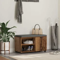 Halbank Oudhout 80 x 38 x 46 cm Geïndustrialiseerd hout en stof>vidaXL Sale