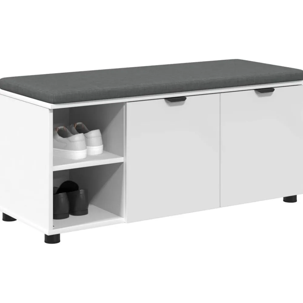 Halbank 100 x 38 x 46 cm Geïndustrialiseerd hout en stof>vidaXL Clearance