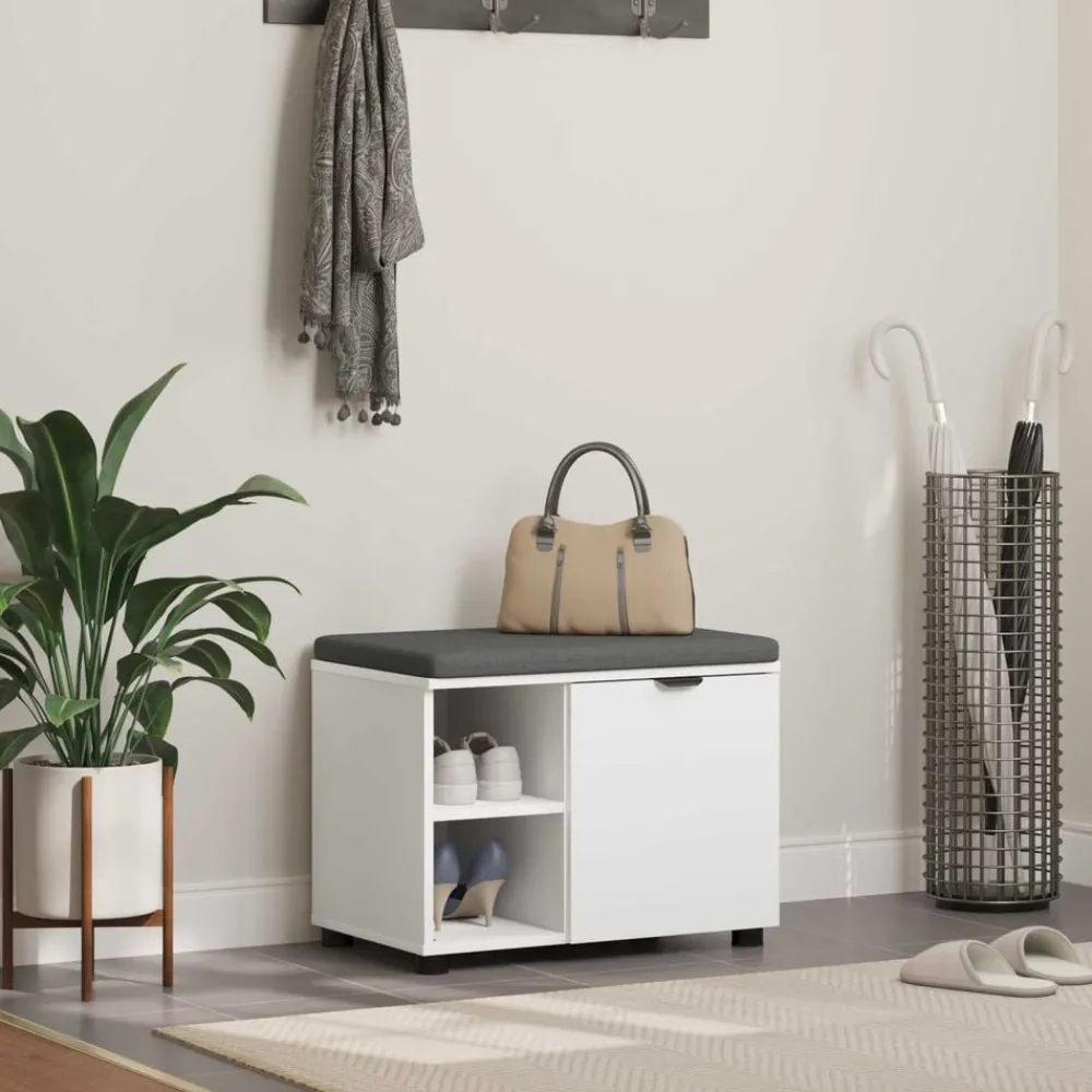 Halbank 60 x 38 x 46 cm Geïndustrialiseerd hout en stof>vidaXL Online