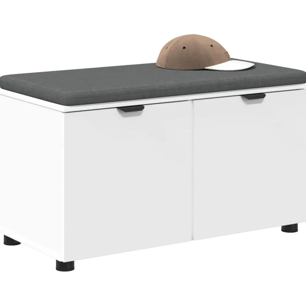 Halbank 80 x 38 x 46 cm Geïndustrialiseerd hout en stof>vidaXL Best