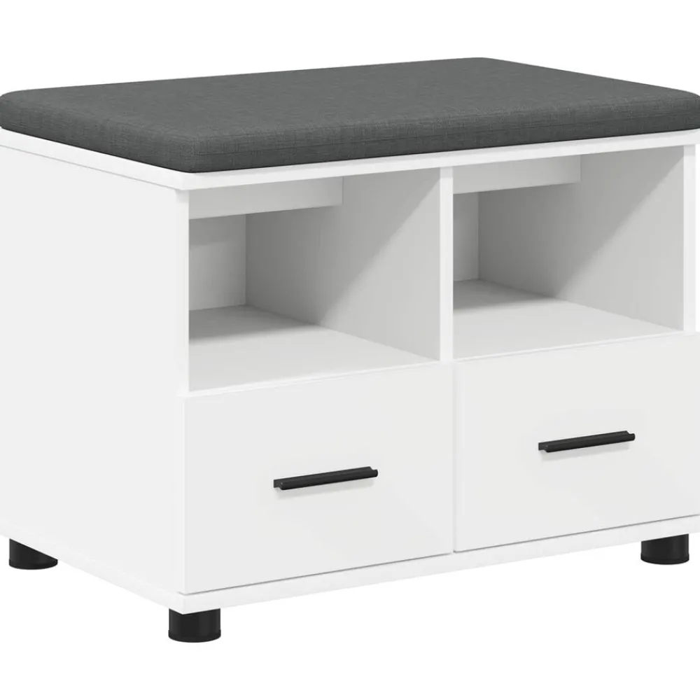 Halbank 60 x 38 x 46 cm Bewerkt hout en stof>vidaXL Discount