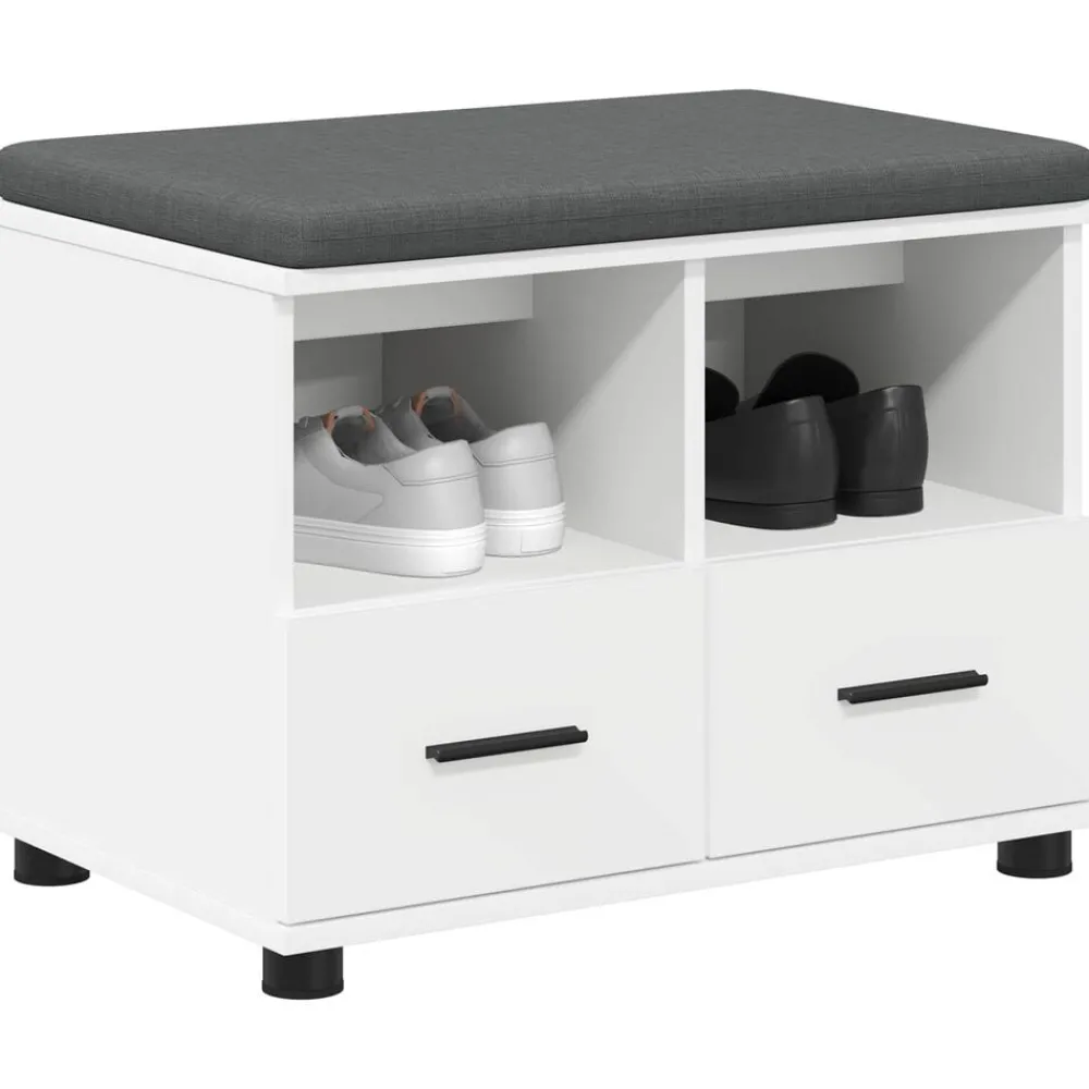 Halbank 60 x 38 x 46 cm Bewerkt hout en stof>vidaXL Discount