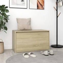 Halbank 80x40x45 cm bewerkt hout kleurig>vidaXL Online