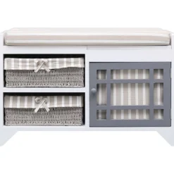 Halbank 70x33,5x45 cm paulowniahout wit>vidaXL Outlet