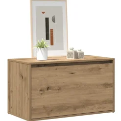 Bankjes*vidaXL Halbankje 80x40x45 cm bewerkt hout artisanaal eikenkleur artisanaal eikenkleurig