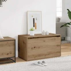 Bankjes*vidaXL Halbankje 80x40x45 cm bewerkt hout artisanaal eikenkleur artisanaal eikenkleurig