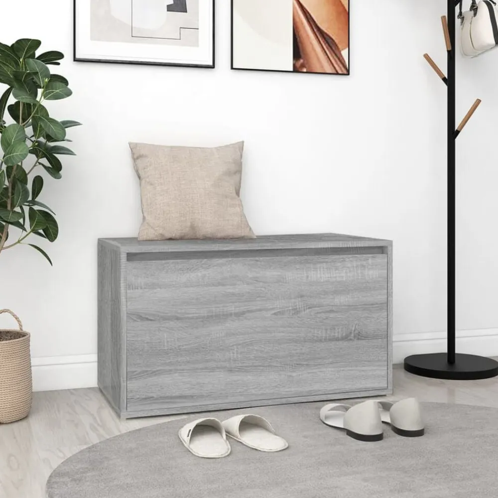 Halbankje 80x40x45 cm bewerkt hout eikenkleurig>vidaXL