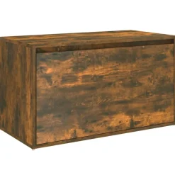 Bankjes*vidaXL Halbankje 80x40x45 cm bewerkt hout kleurig Gerookt eiken