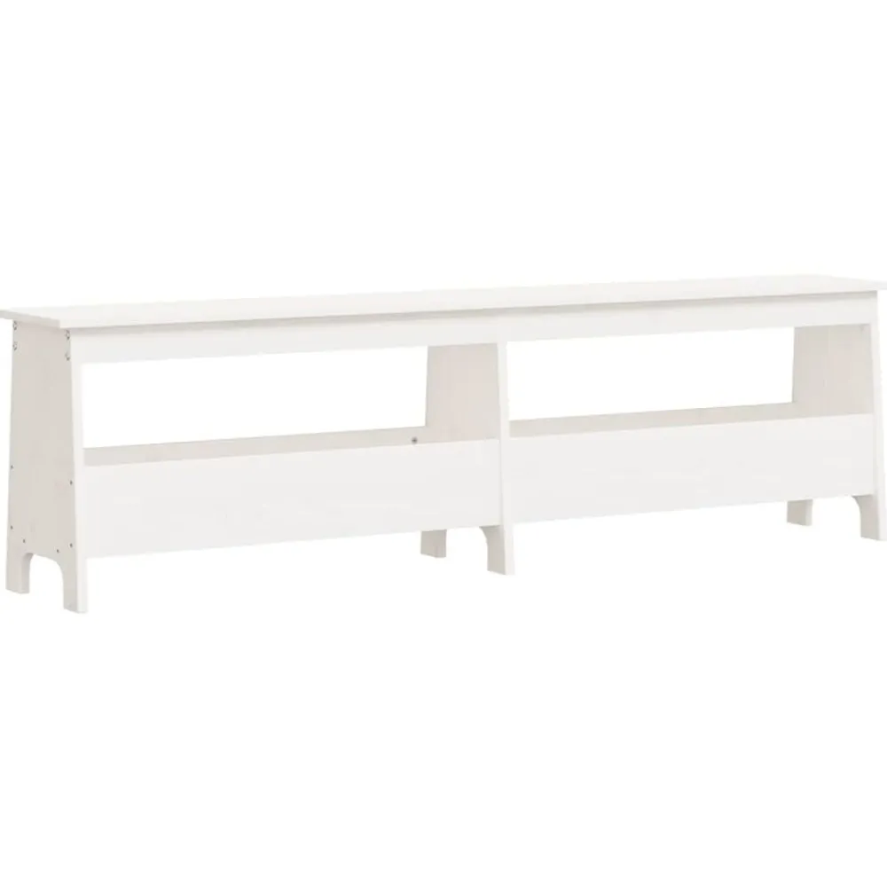 Bankjes*vidaXL Halbankje 160x28x45 cm massief grenenhout Wit