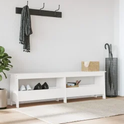Bankjes*vidaXL Halbankje 160x28x45 cm massief grenenhout Wit