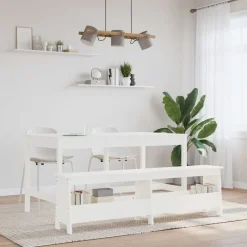 Bankjes*vidaXL Halbankje 160x28x45 cm massief grenenhout Wit