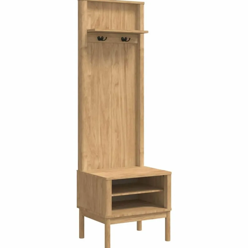 Halkast FLORO 50 x 40 x 158 cm Massief grenenhout>vidaXL New
