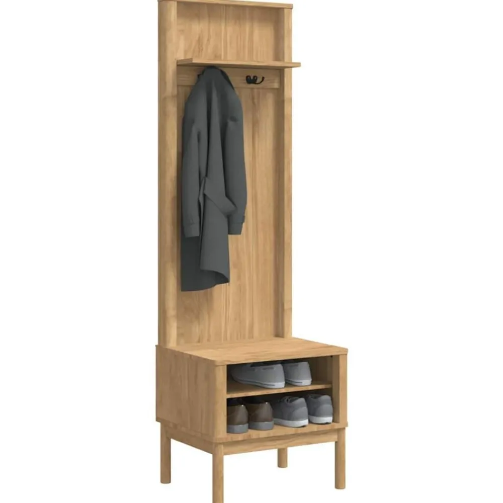 Halkast FLORO 50 x 40 x 158 cm Massief grenenhout>vidaXL New