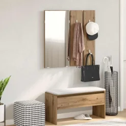 Halmeubelset bewerkt hout artisanaal eikenkleur>vidaXL Best