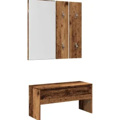 Halmeubelset bewerkt hout kleurig>vidaXL Best