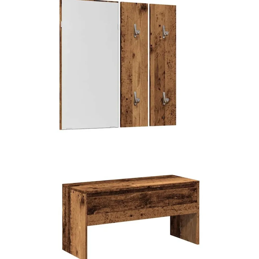 Halmeubelset bewerkt hout kleurig>vidaXL Best