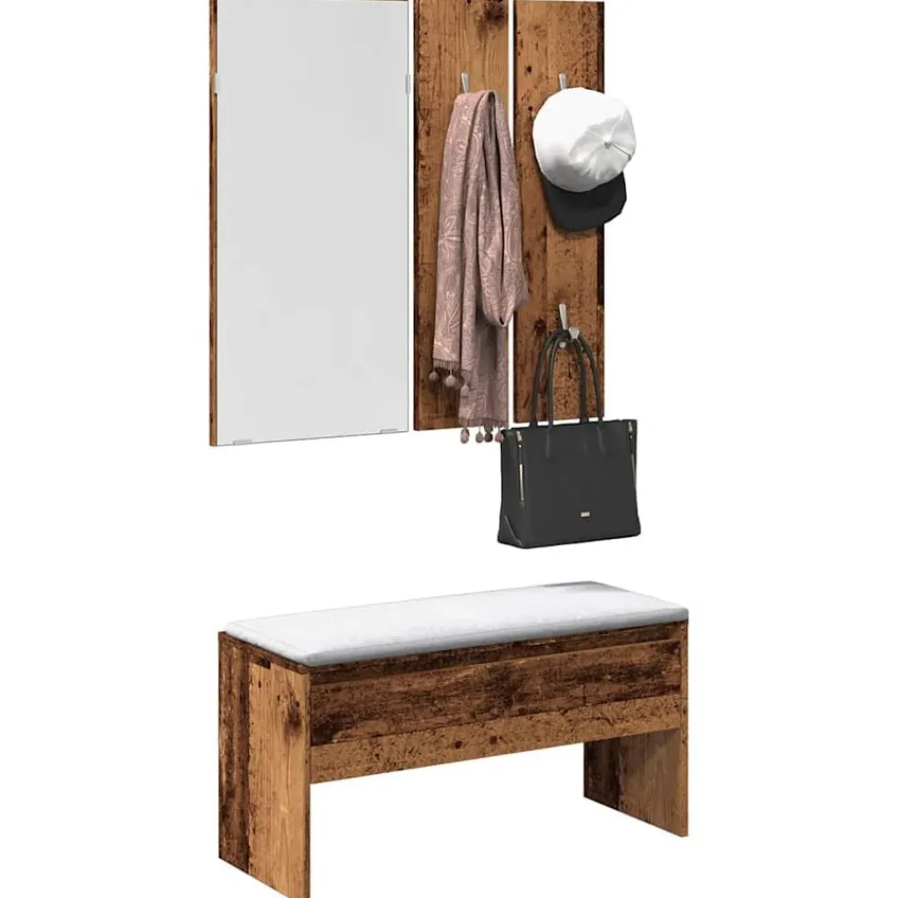 Halmeubelset bewerkt hout kleurig>vidaXL Best