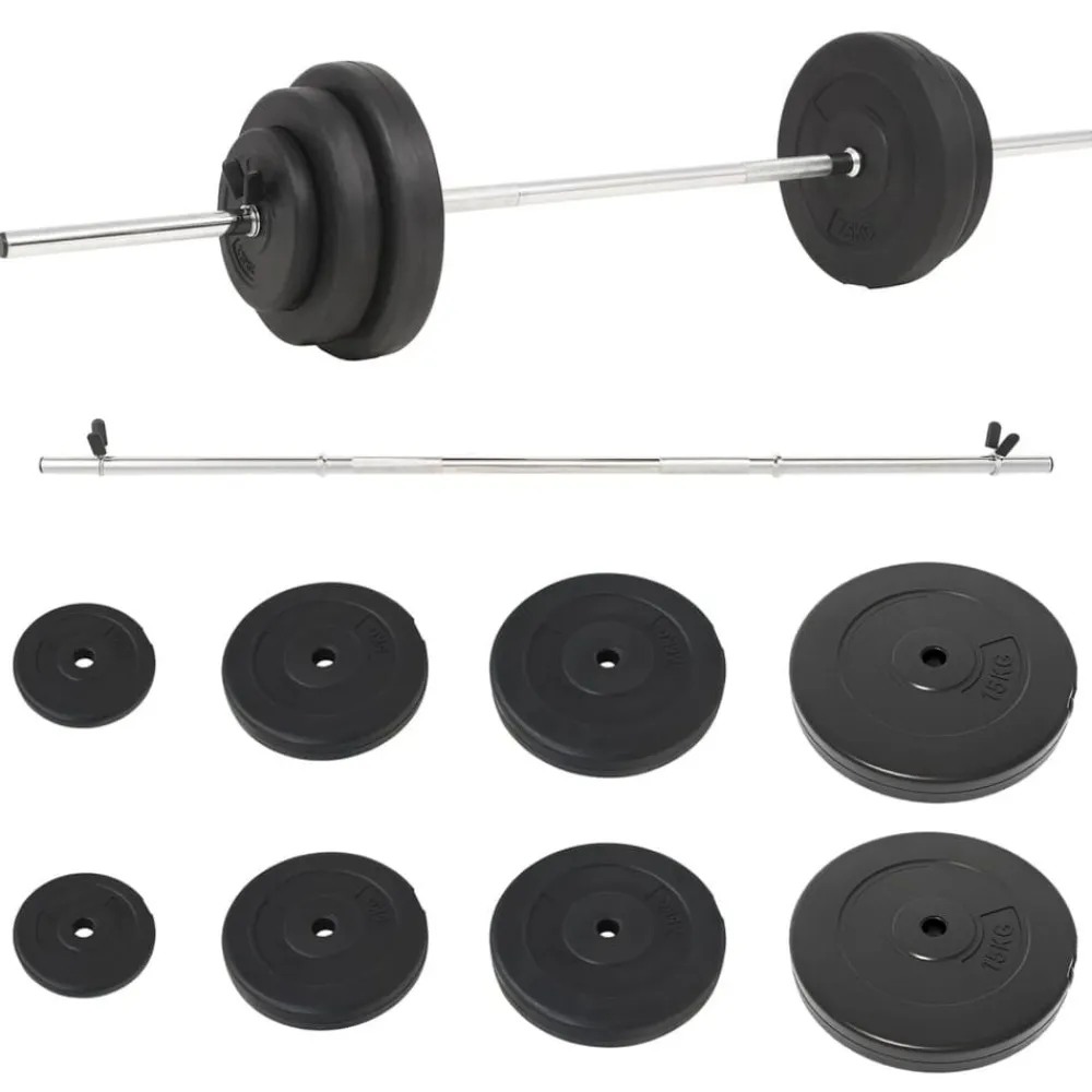 Fitness*vidaXL Halter met gewichten 60 kg