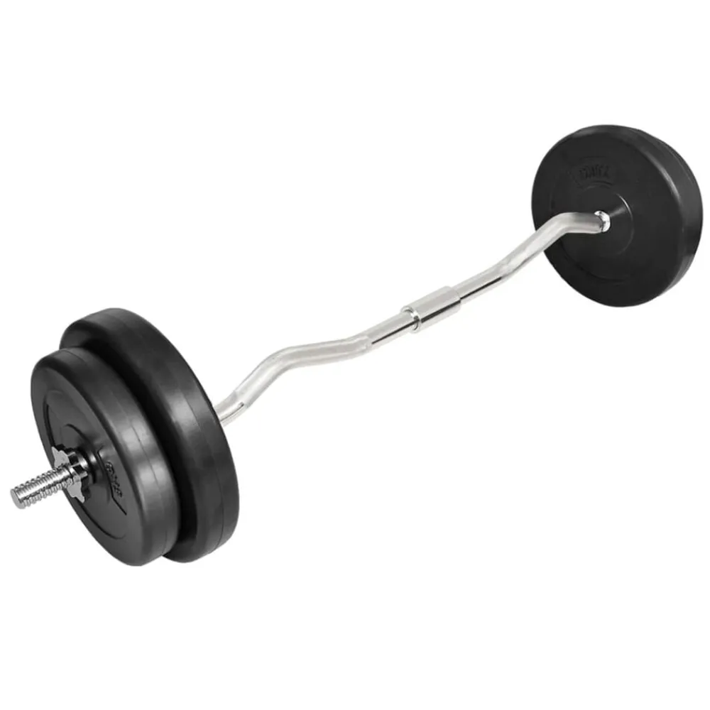 Fitness*vidaXL Halter met gewichten 30 kg