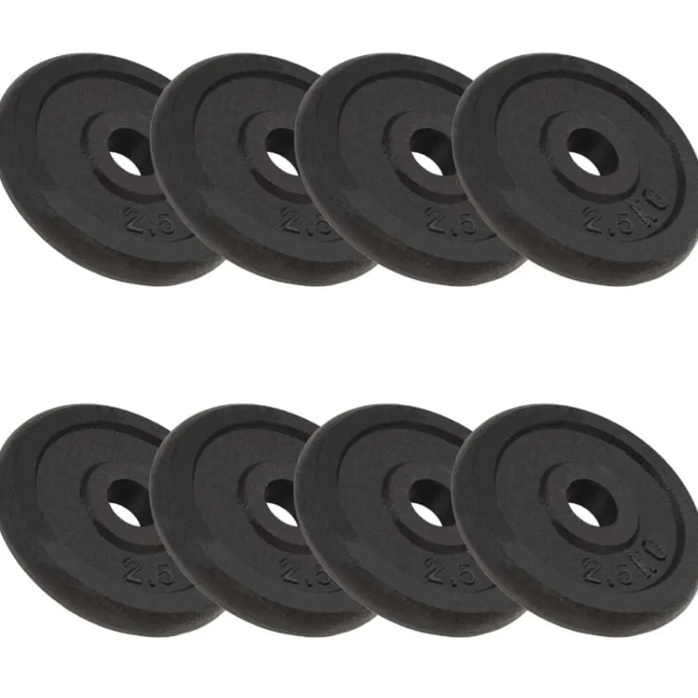 Halterschijven 8 st 8x2,5 kg gietijzer>vidaXL Outlet