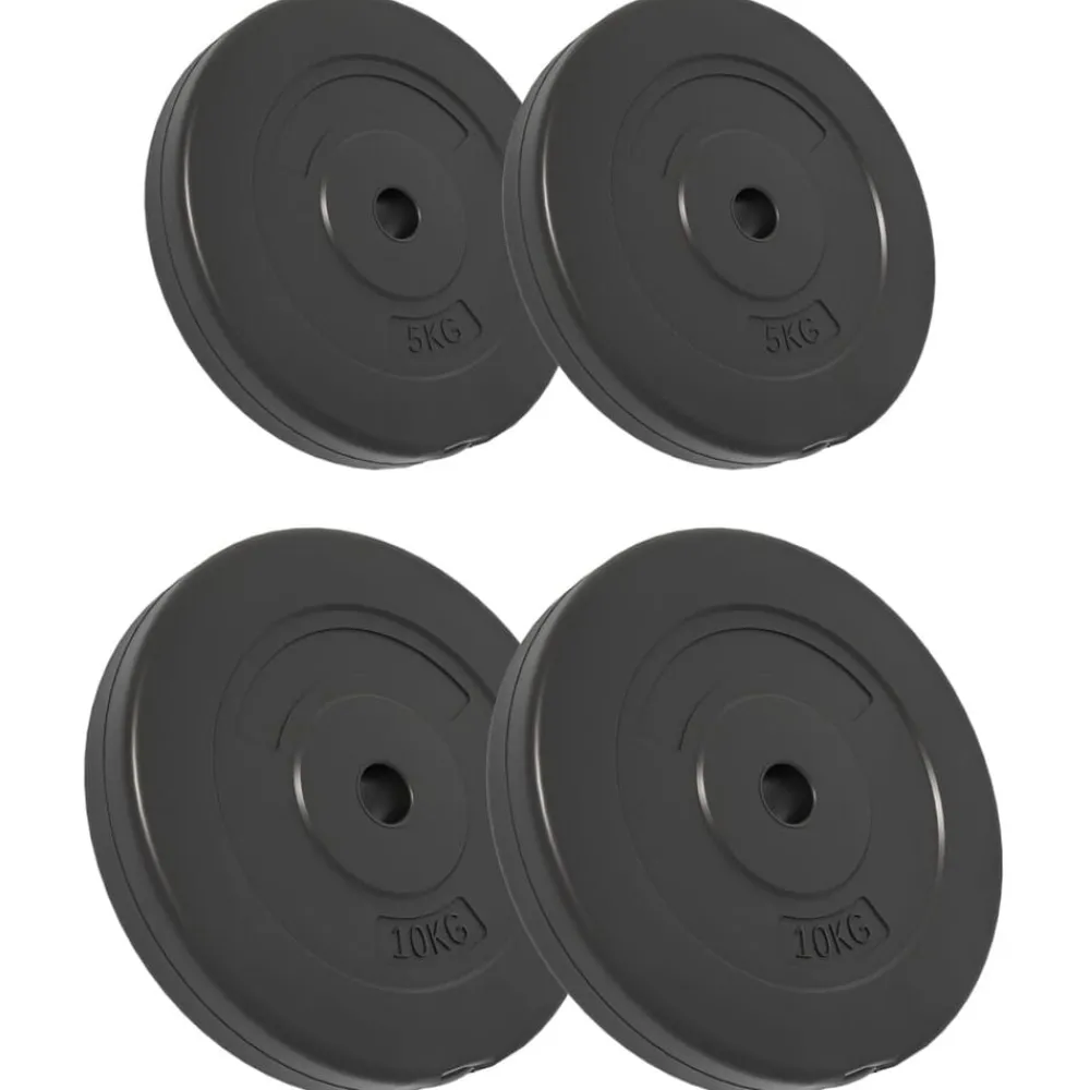 Fitness*vidaXL Halterschijven 4 st 30 kg beton