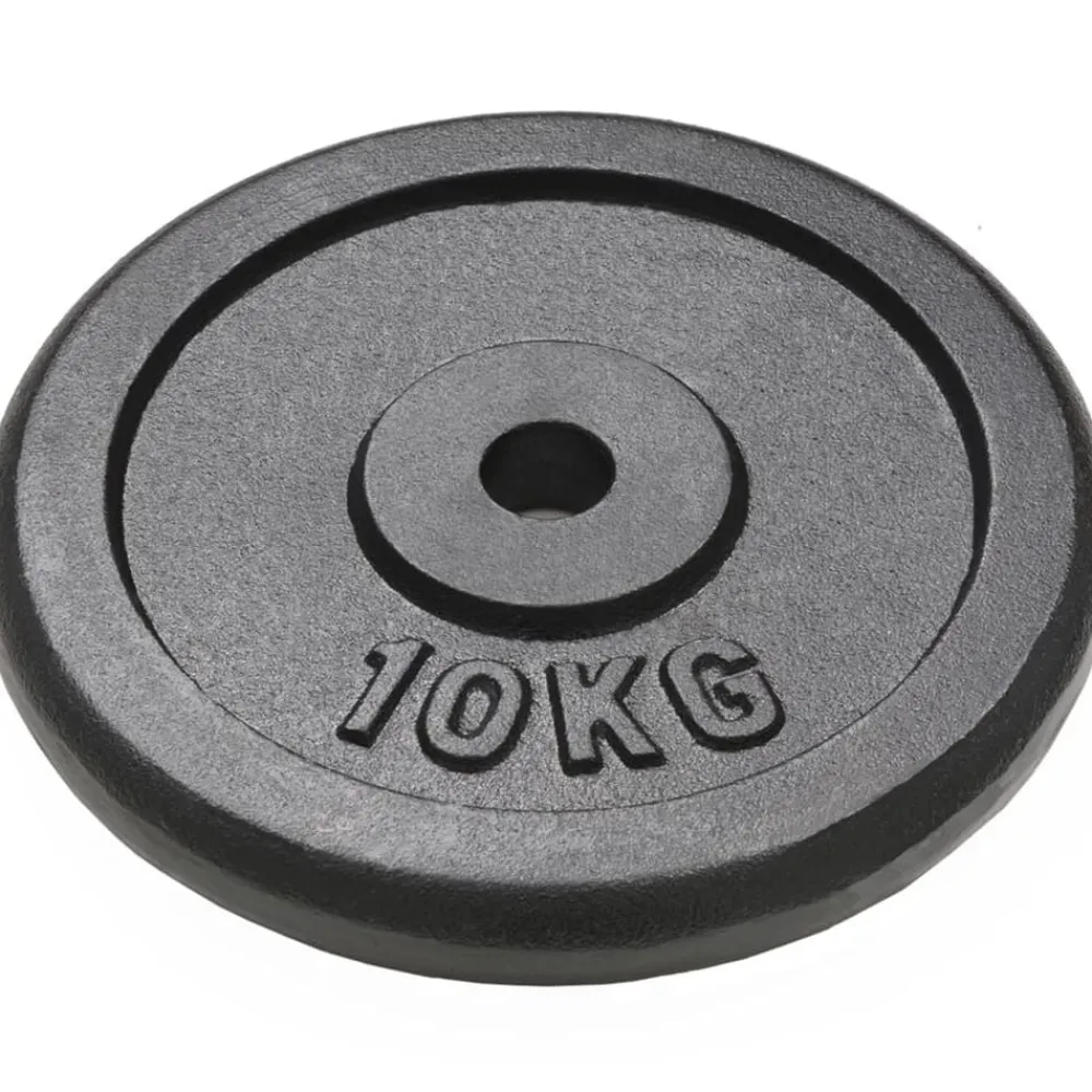 Fitness*vidaXL Halterschijven 4 st 2x10 kg en 2x5 kg gietijzer