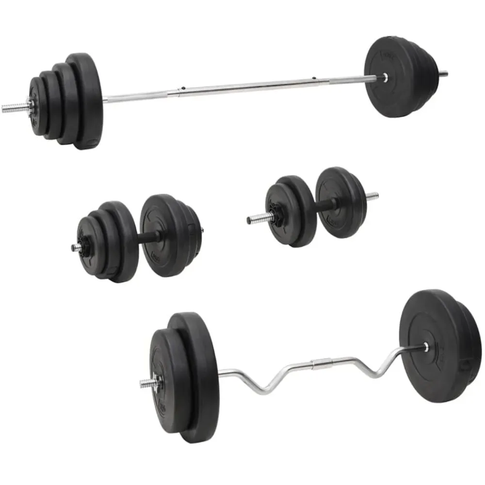 Fitness*vidaXL Halterset met gewichten 120 kg