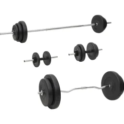 Fitness*vidaXL Halterset met gewichten 90 kg