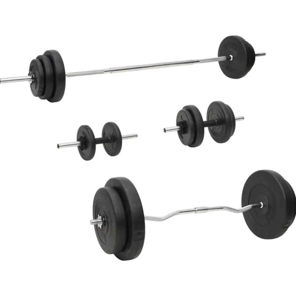 Fitness*vidaXL Halterset met gewichten 90 kg