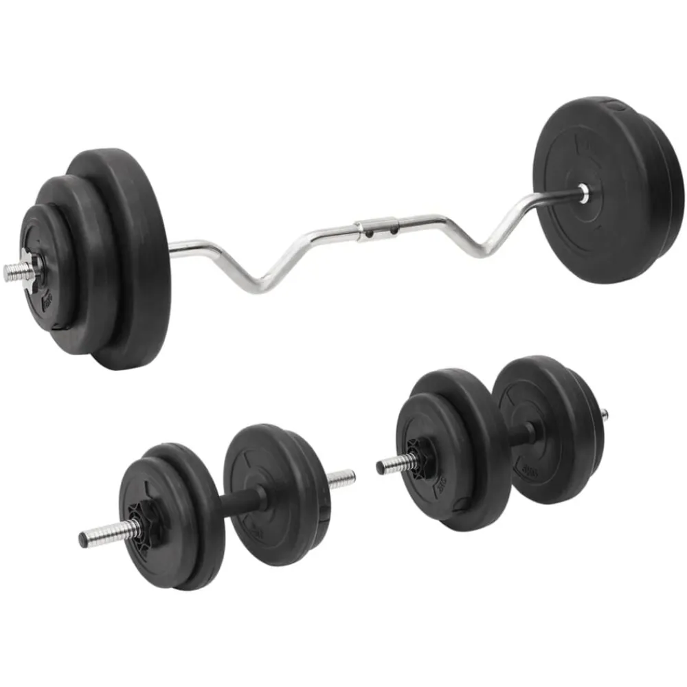 Fitness*vidaXL Halterset met gewichten curl 60 kg