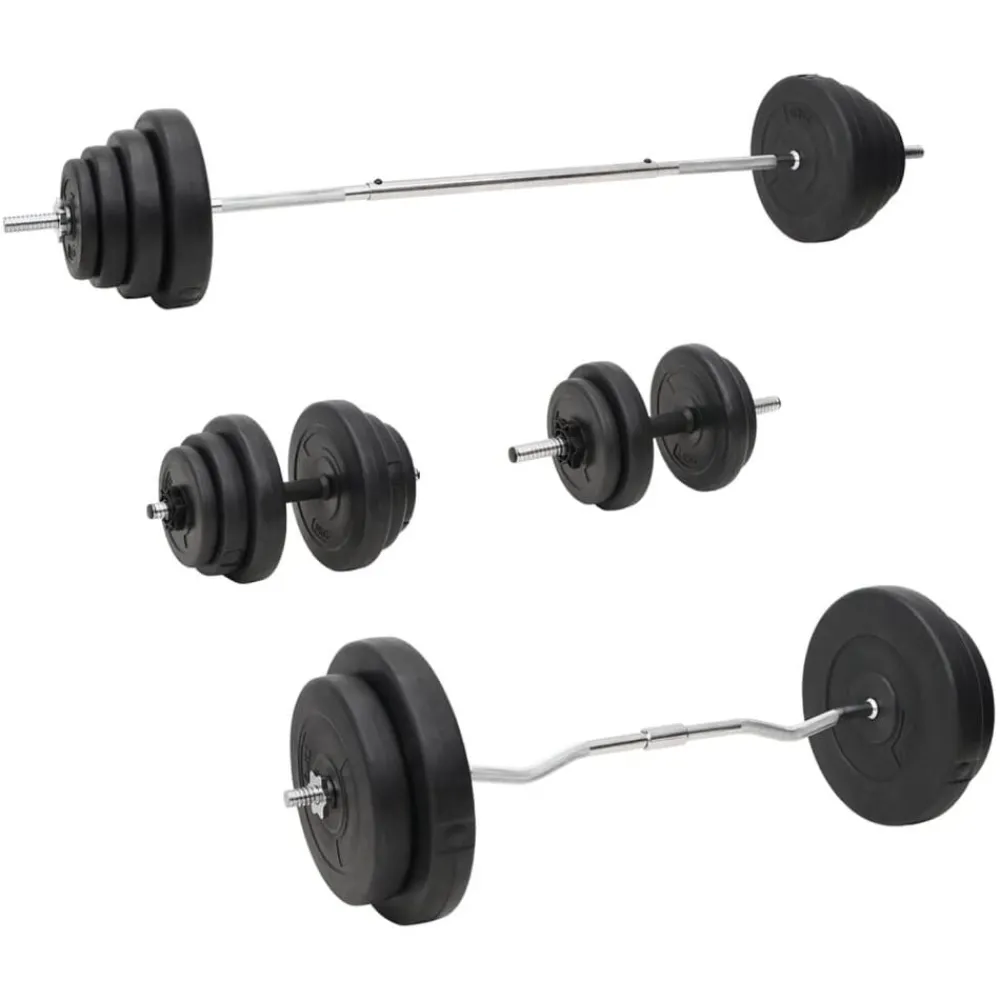 Halterset met gewichten 120 kg>vidaXL