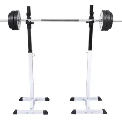 Fitness*vidaXL Halter-/squatrek met halterset 60,5 kg