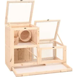 Hamsterkooi 81x40x60 cm massief vurenhout><noscript><img width=