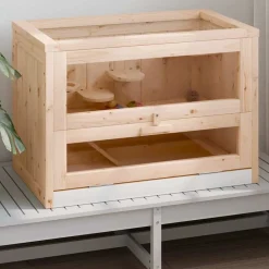 Huisdierbenodigdheden*vidaXL Hamsterkooi 60x35,5x42 cm massief vurenhout